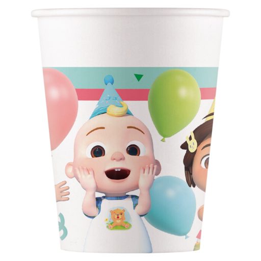Cocomelon Birthday paper cup 8 pcs 200 ml FSC