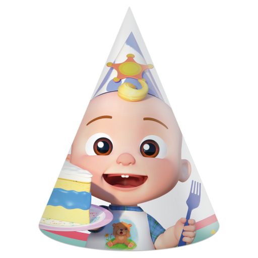 Cocomelon Birthday party hat, cap 6 pcs FSC