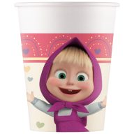 Masha and the Bear Sweet Heart paper cup 8 pcs 200 ml FSC