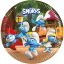 Smurfs Joyful paper plate set of 8, 23 cm, FSC