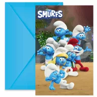 Smurfs Joyful party invitation 6-piece set FSC