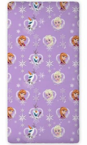 Disney Frozen Purple Fitted Sheet 90x190 cm