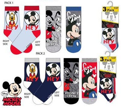 Disney Mickey  kids socks 23-34