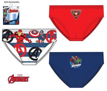 Avengers kids lingerie, underwear 3 pieces per pack