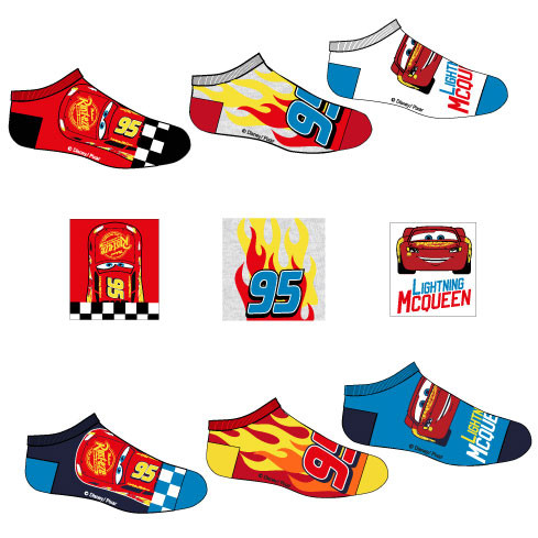 Disney Cars Fire kids secret socks, invisible socks 23-34