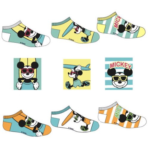 Disney Mickey Summer kids secret socks, invisible socks 23-34