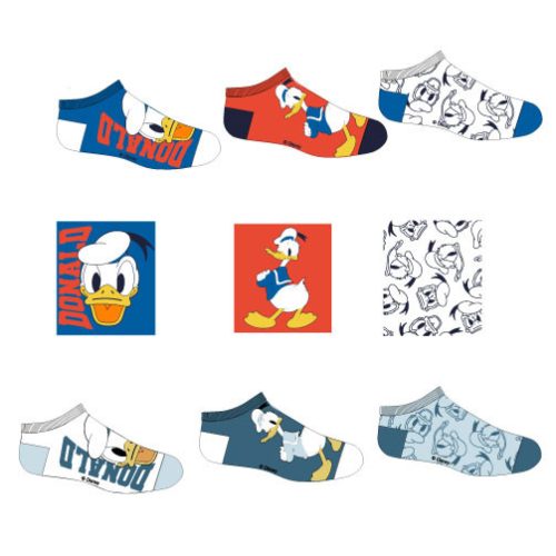 Disney Donald Fun kids secret socks, invisible socks 23-34