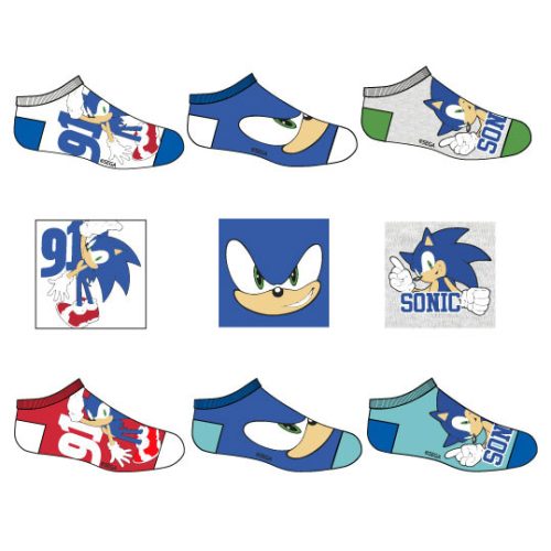 Sonic the hedgehog Energy kids secret socks, invisible socks 23-34