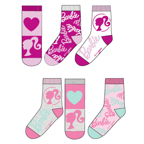 Barbie pink kids sock 23-34