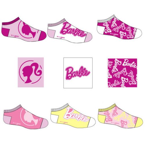 Barbie pink kids secret socks, invisible socks 23-34