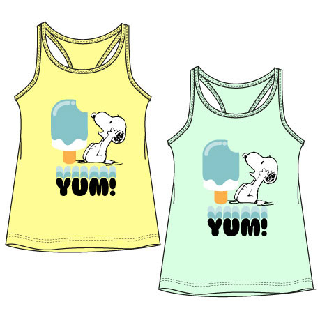 Snoopy Yum kids short sleeve t-shirt, top 6-12 years