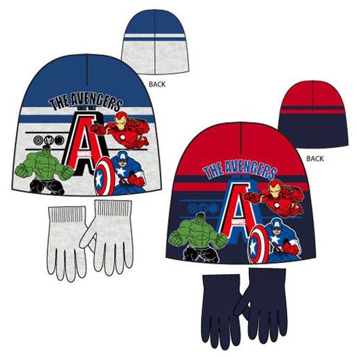 Avengers kids hat + glove set 52-54 cm
