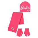Barbie Pink children's hat + scarf + glove set 52-54 cm