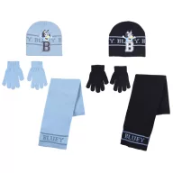 Bluey Happy children's cap + scarf + glove set 52-54 cm