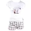Ushuaia Grey  Women's Short Pajamas with Polar Bear Print S-XXL