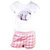 Ushuaia Polar bear Pink Women's Short Pajamas S-XXL