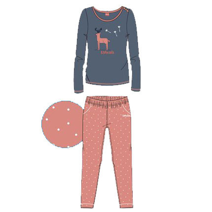 Ushuaia Deer Dandelion Women's Long Pajamas S-XXL