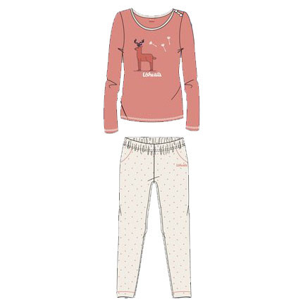 Ushuaia Deer Fawn Women's Long Pajamas S-XXL