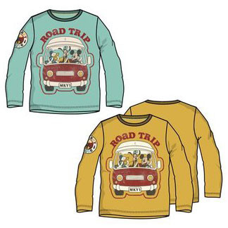 Disney Mickey Road Trip Children's long-sleeve shirt, size 3-8 év