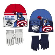   Avengers Captain America children's hat + glove set 52-54 cm