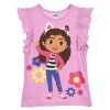 Gabby's Dollhouse Flowers children's short sleeve top, 3-8 years