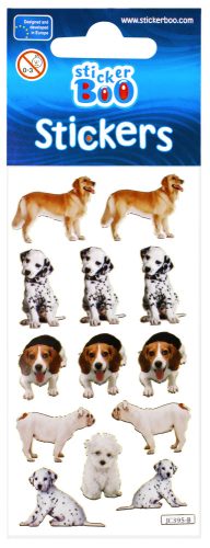 Dogs Sticker with Silver Decoration