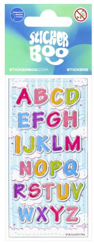 Letters sticker with silver decoration