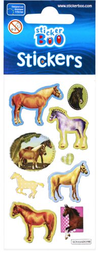 Horses sticker with silver decoration