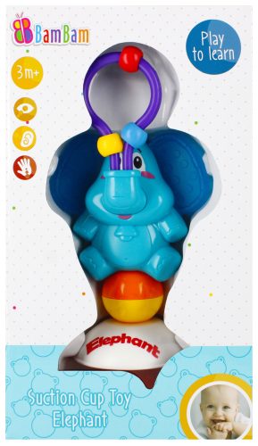 Elephant baby toy with suction cup