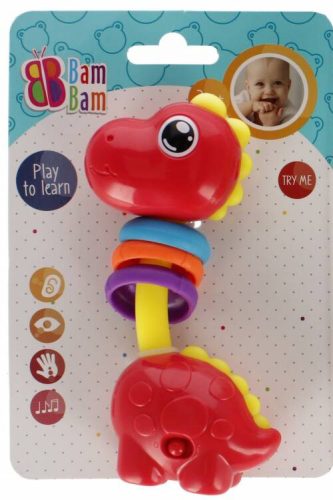 Red, Red Dinosaur musical baby rattle