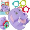 Elephant baby bath toy with rings