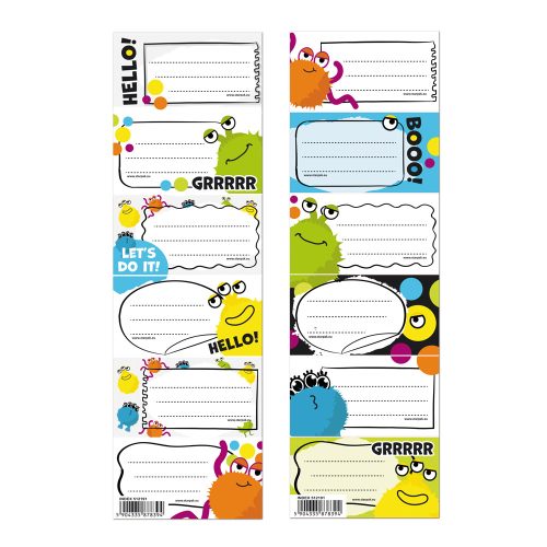 Monsters Notebook Label