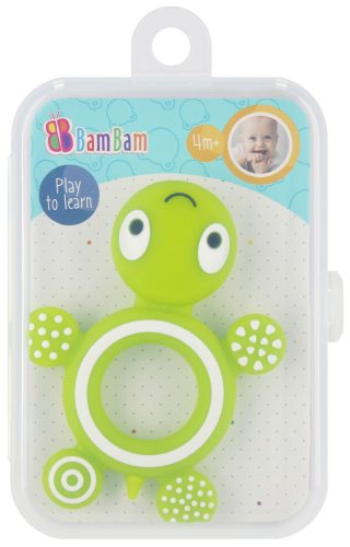 Turtle baby teether in box