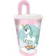 Unicorn Range Cup with Straw 430 ml