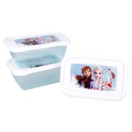Disney Frozen Blue Forest plastic lunchbox set of 3