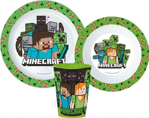 Minecraft Dinnerware, Micro plastic set, with cup 260 ml