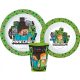 Minecraft Dinnerware, Micro plastic set, with cup 260 ml