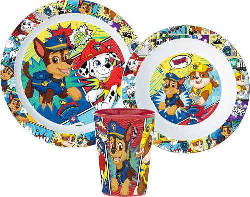 Paw Patrol Dinnerware, Micro plastic set, with cup 260 ml