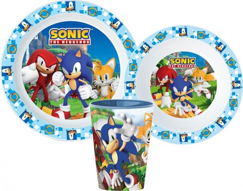 Sonic the Hedgehog Dinnerware, Micro plastic set, with cup 260 ml