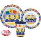 Minions dinnerware set, micro plastic set, with cup 260 ml