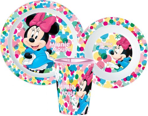 Disney Minnie Dinnerware, Micro plastic set, with cup 260 ml