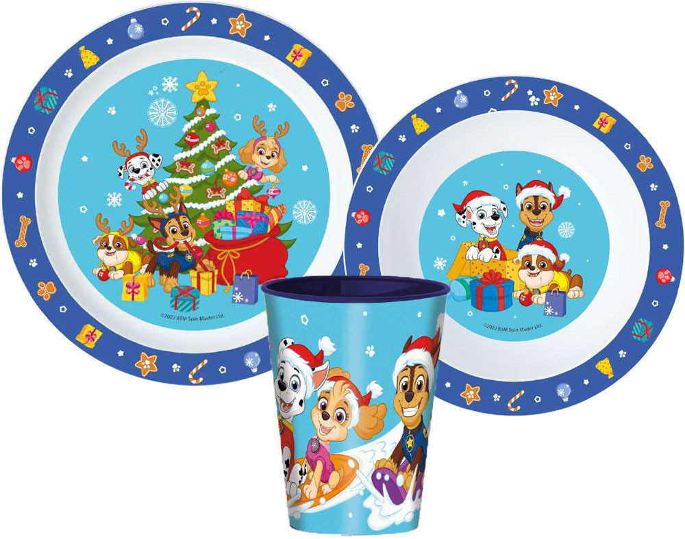 PAW Patrol 3pc Plastic Dinnerware Set - Dinneractive