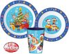 Paw Patrol Holiday Christmas Dinnerware, Micro plastic set, with cup 260 ml