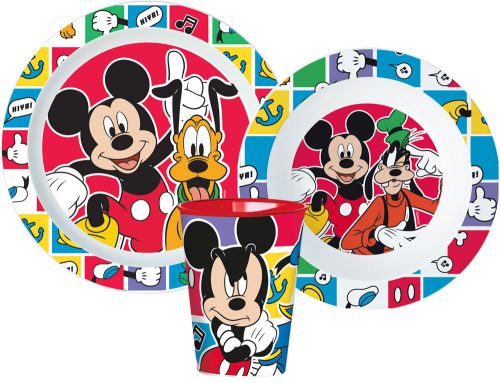 Disney Mickey Better Together Dinnerware, Micro plastic set, with cup 260 ml