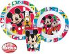 Disney Mickey Better Together Dinnerware, Micro plastic set, with cup 260 ml