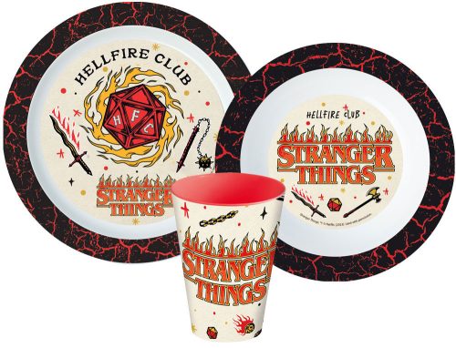 Stranger Things Dinnerware, Micro plastic set, with cup 260 ml