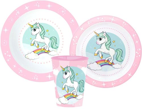 Unicorn Range Dinnerware, Micro plastic set, with cup 260 ml