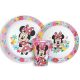 Disney Minnie Spring Dinnerware, Micro plastic set, with cup 260 ml
