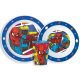 Spiderman Grid Dinnerware, Micro plastic set, with cup 260 ml