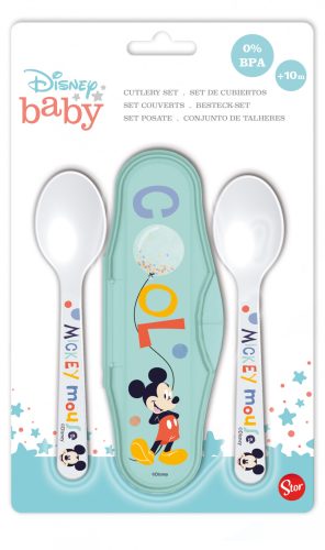 Disney Mickey  baby travel cutlery set